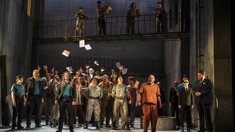 The Irish National Opera’s production of Beethoven’s Fidelio at the Gaiety Theatre in Dublin in November 2021. The production is a nominee for Best Set and Best Opera