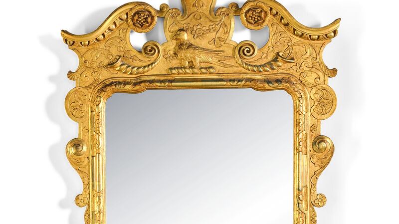Lot 51 Pair of Irish George II giltwood and gilt-gesso pier glasses €23,600- €35,400
