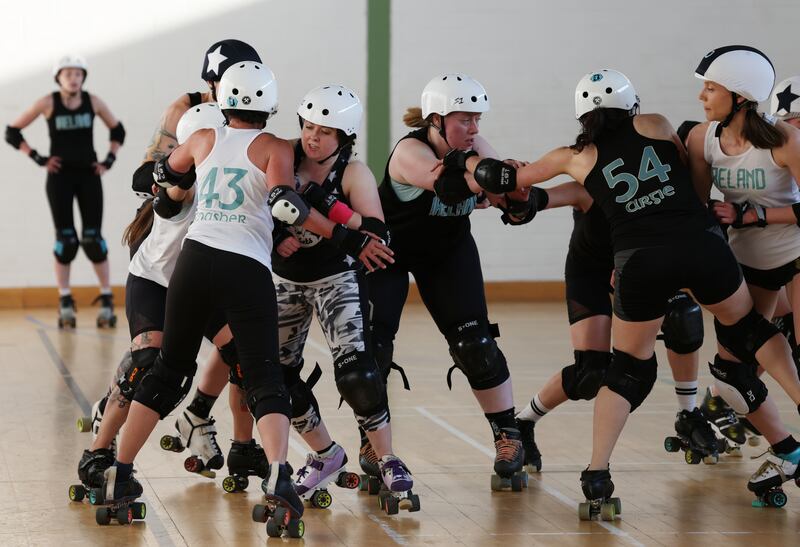 Members of Team Ireland at training in Inchicore, Dublin. Photograph: Bryan O’Brien
