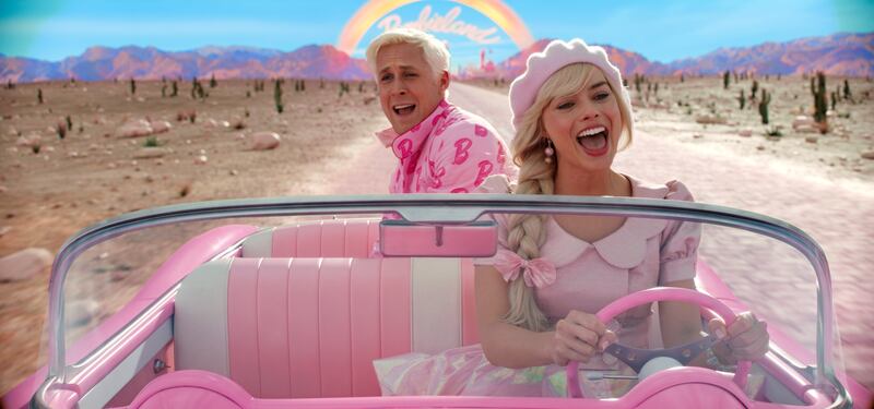 Margot Robbie as Barbie and Ryan Gosling as Ken in Barbie