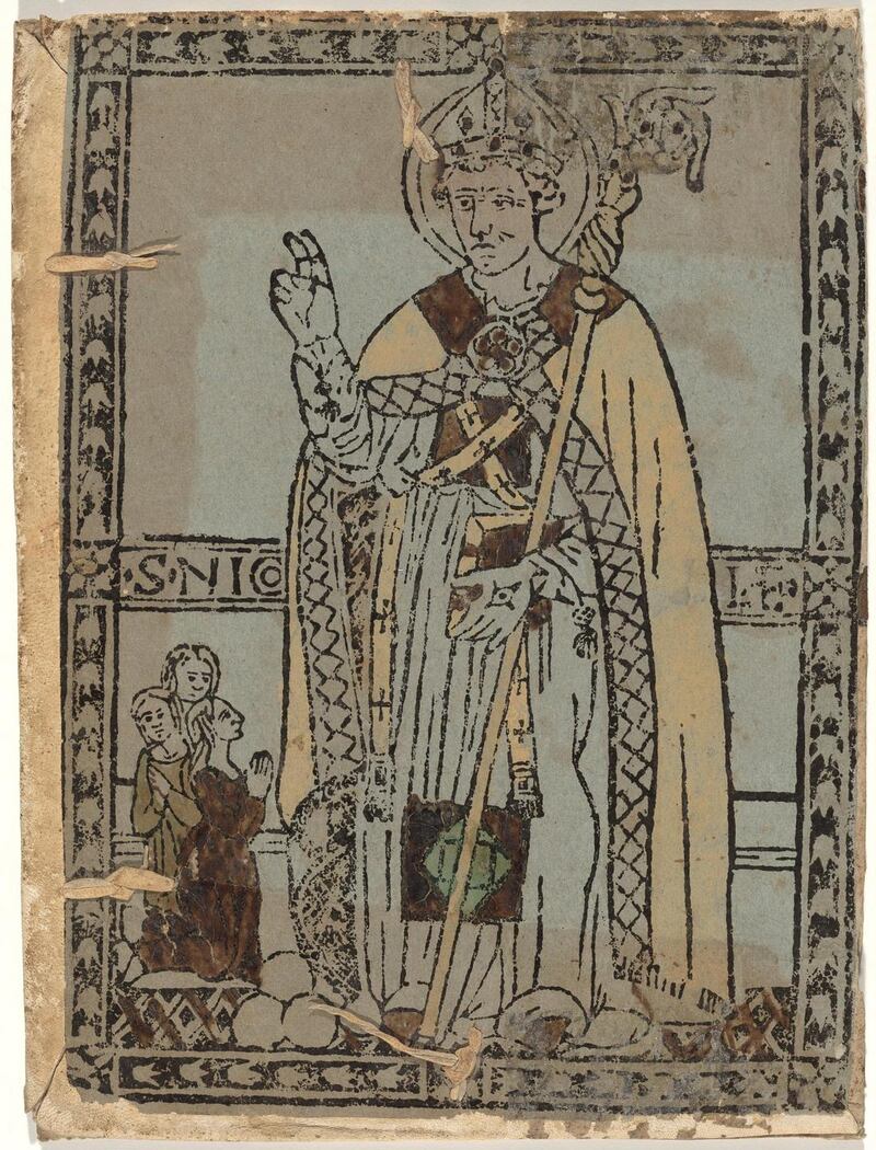 Saint Nicolas of Myra, 1470s. Artist Unknown. Photograph: Heritage Art/Heritage Images via Getty Images