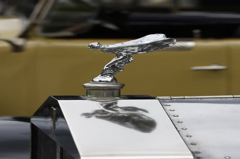 A Spirit of Ecstasy sculpture found above the front grille of a Rolls-Royce at the 20-Ghost Club event. Photograph: Nick Bradshaw