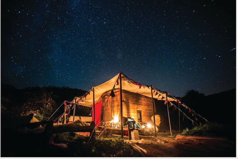 Experience the Lithuanian style of sauna, Pirtis, at this cosy witchy sauna by the river in Glenmalure, Wicklow or by the sea in Glengarrif, Co Cork, depending on the season. Photograph: Seán Casey