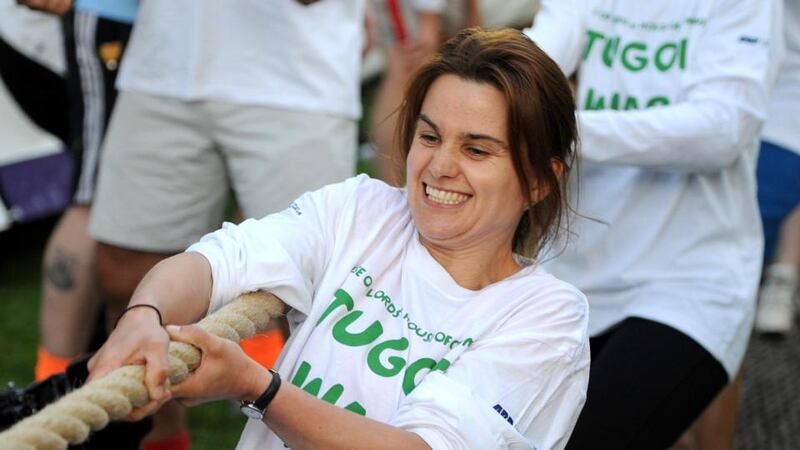 MP Jo Cox at a Lords vs House of Commons tug-of-war fundraising event in London on June 6th, 2016. She was murdered 10 days’ later. Photograph: Kate Green/Anadolu Agency/Getty Images