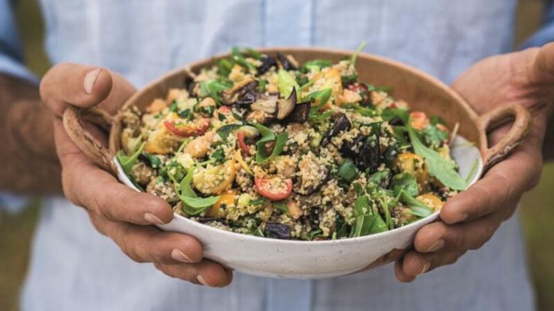Tabbouleh chickpea salad.