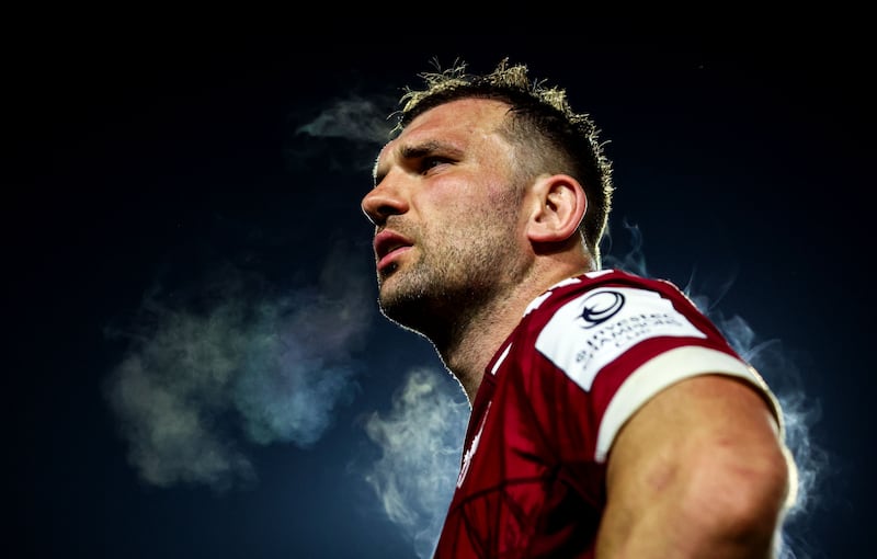 Munster's Tadhg Beirne after the victory against Racing 92 in the Investec Champions Cup Round 1, SuperValu Páirc Uí Chaoimh, Cork, on Saturday. Photograph: Dan Clohessy/Inpho