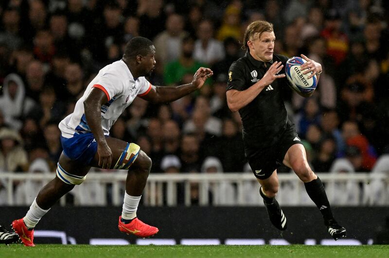 Damian McKenzie score two tries and made a couple more in an outstanding display against Uruguay. Photograph: Andrew Cornaga/Inpho