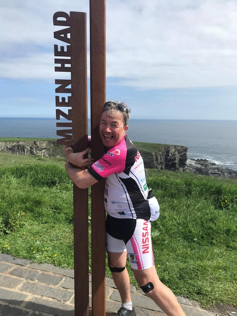 Kieran Garry makes it to  Mizen Head. Photograph: Kieran Garry