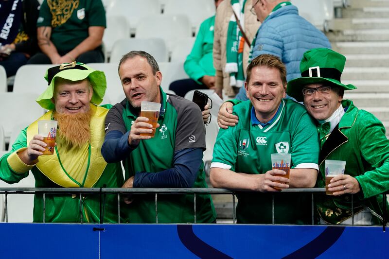 Ireland fans at the Stade de France. Photograph: Dave Winter/Inpho 