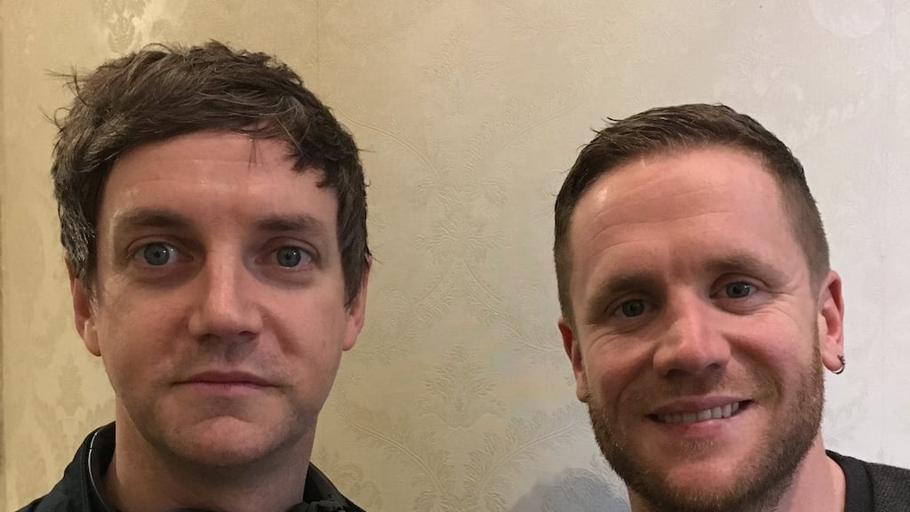 Emmet Kirwan and Ian Lloyd Anderson, stars of Dublin Oldschool which is on at the Project Arts Centre from December 11th-22nd