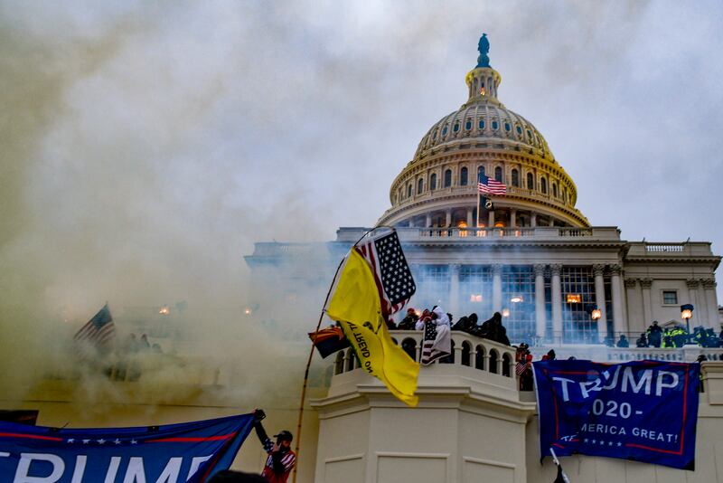 Trump supporters breach the US Capitol in Washington on January 6th, 2021. Photograph: Kenny Holston/New York Times
                      