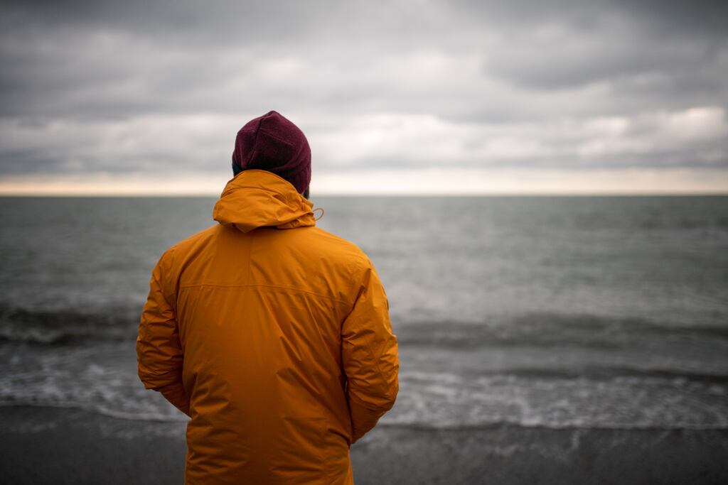 The beach is deserted. Éamonn drives right on to the shore, deep tire tracks scouring the otherwise flawless white sand. It’s high tide and the waves swirl only a metre in front of the car. Photograph: iStock