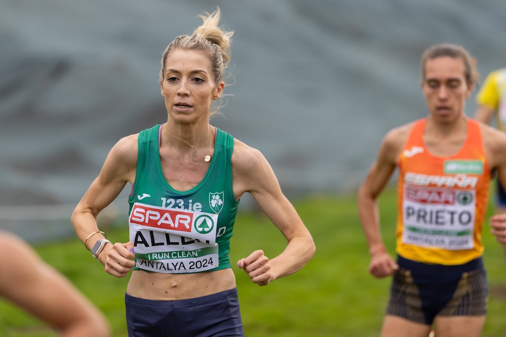 National 5,000m champion and last year’s runner-up Niamh Allen (above) is down to race on Sunday alongside Róisín and Eilish Flanagan. Photograph: INPHO/Morgan Treacy