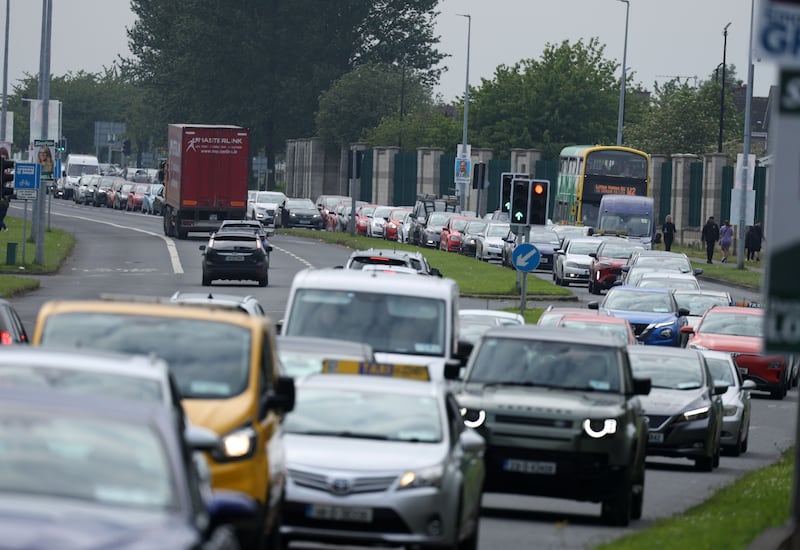 A traffic jam on the Coldcut Road in Dublin caused by people trying to avoid congestion on the M50. Photograph: Colin Keegan/Collins