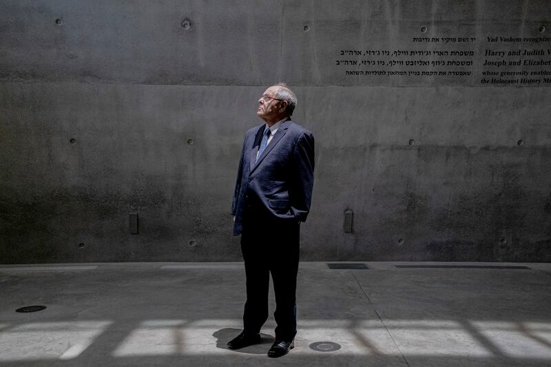 Dani Dayan, chair of Yad Vashem, Israel’s official Holocaust memorial in Jerusalem. Photograph: Amit Elkayam/New York Times
                      