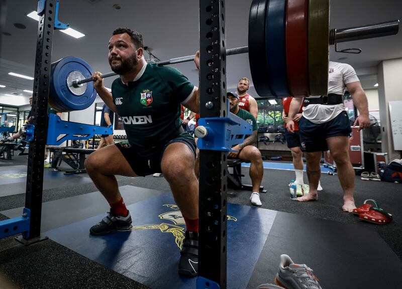 England's Ellis Genge trains for the Lions' meeting with Australia. Photograph: Dan Sheridan/Inpho
