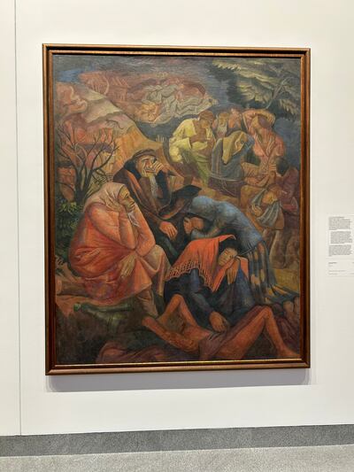 Manuil Shekhtman, Pogrom Victims (1926), in the Modernism in Ukraine exhibition at the Royal Museums of Fine Arts of Belgium. Photograph:  Naomi O’Leary