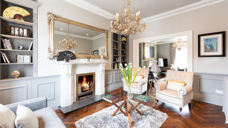 Front reception room at 17 Leeson Street Upper