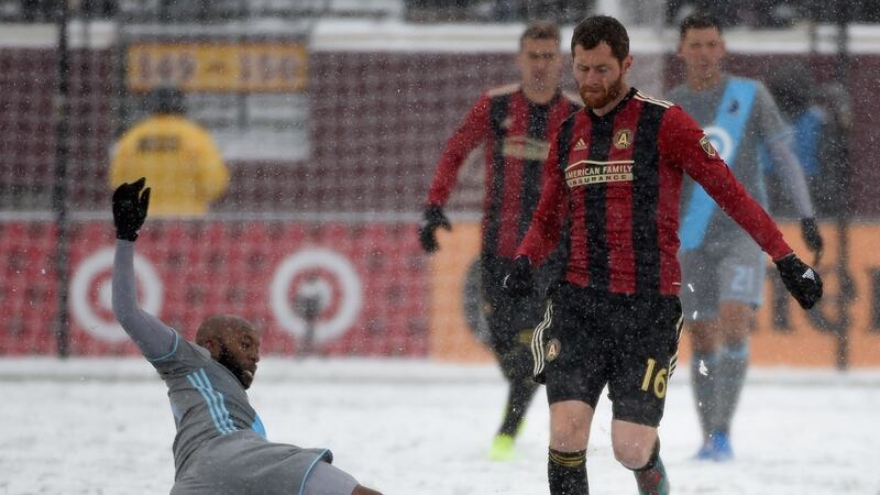 Former Ireland underage international Chris McCann in action for Atlanta against  Minnesota United  in Minneapolis, Minnesota. Photograph: Hannah Foslien/Getty Images