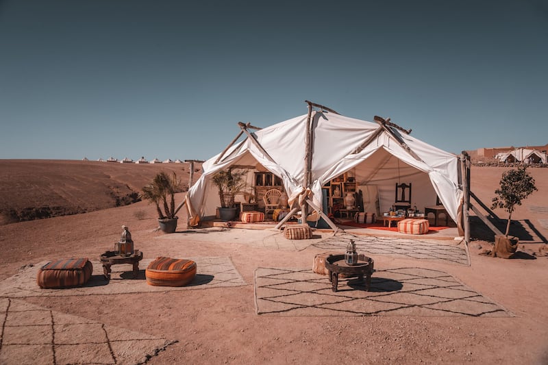 The stone desert of Agafay offers a fitting finale, where slower days give way to sunset camel rides and evenings beneath the stars