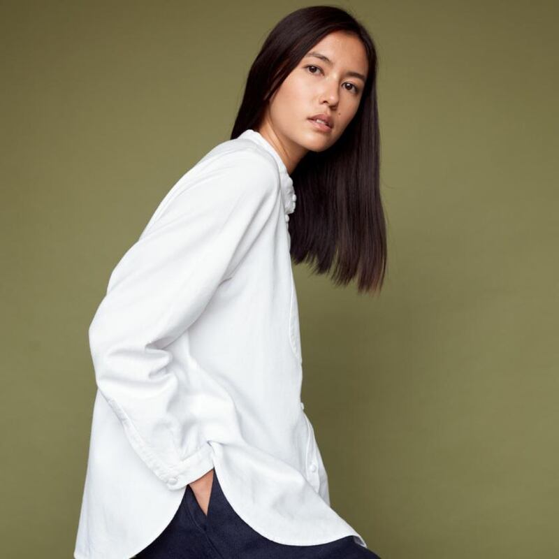 White bib-front shirt (€290) from Four Threads