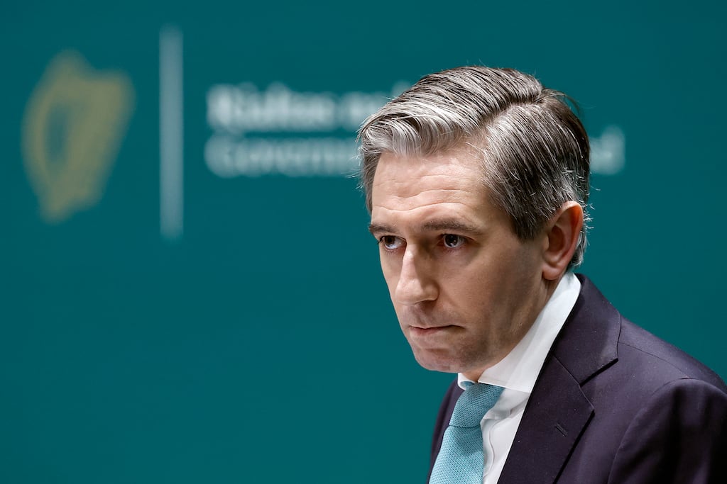 Simon Harris said he would discuss references to Ireland made in the Epstein files further with the Taoiseach and Minister for Justice.
Photograph: Conor Ó Mearáin/Collins Photo Agency