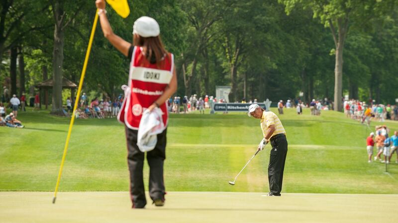 The 16th is a long Par 3 which makes up part of a very tough finish. Photo: Getty Images