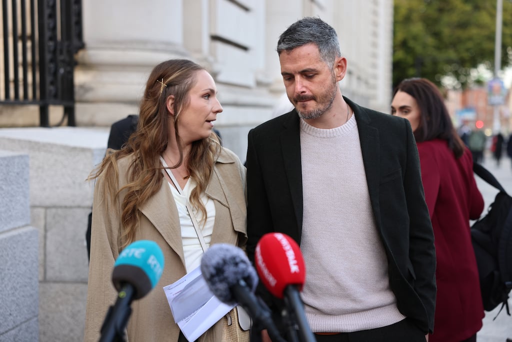 Gillian Sherratt and Stephen Morrison, the parents of Harvey Morrison Sherratt, who died in July. Photograph: Dara Mac Dónaill