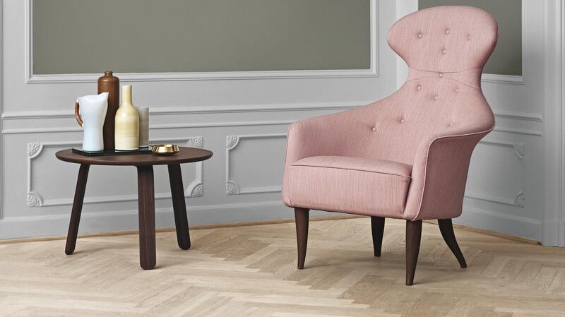 The Eva chair comes in a myriad of fabric options.