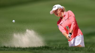 Stephanie Meadow of Ireland hits a shot from the and on the 10th hole during the third round of the Marathon LPGA Classic at Highland Meadows Golf Club in August. Photo: Andy Lyons/Getty Images