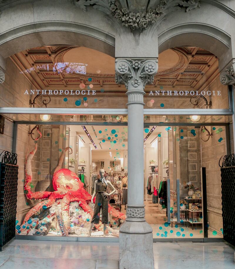 Anthropologie: the Barcelona team conjured up an octopus for their front window