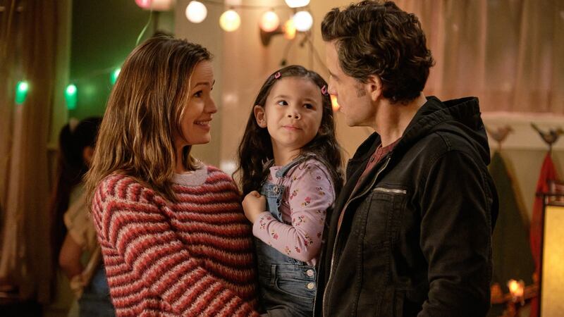 Jennifer Garner, Everly Carganilla and Edgar Ramirez in Yes Day.  Photograph: Netflix