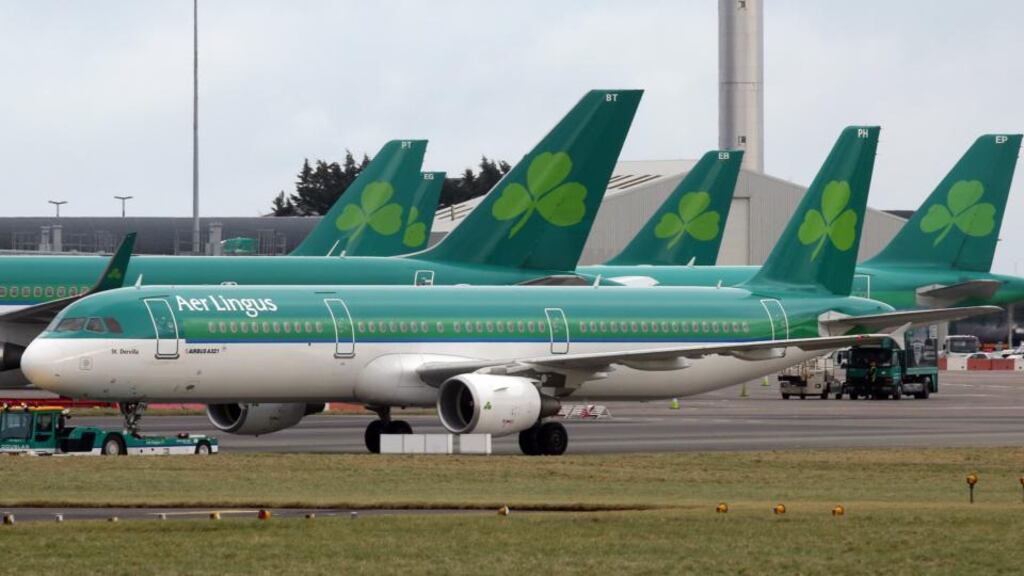 In Dublin, Aer Lingus ended the day at €2.44, a rise of 0.37 per cent. Photograph: Paul Faith/AFP/Getty Images