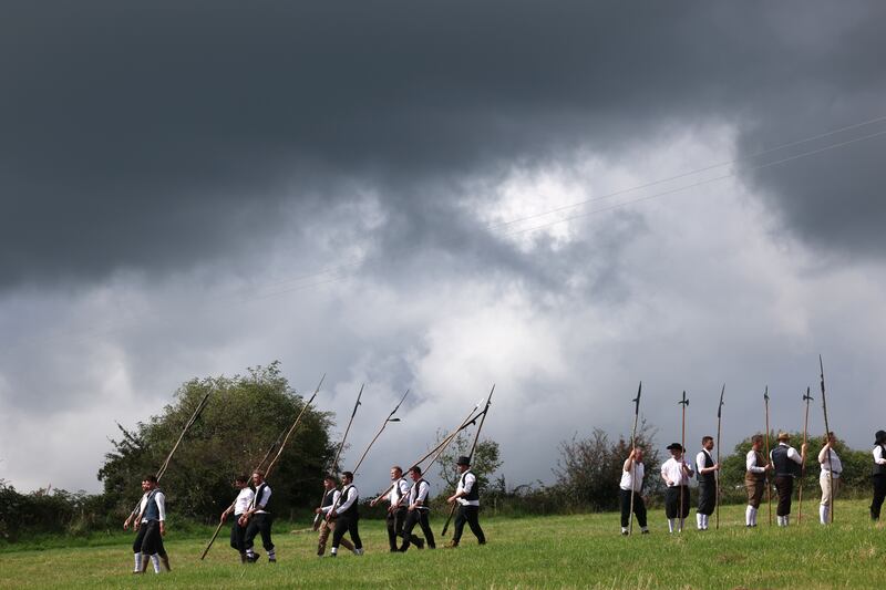 Pike men take part in the event. Photograph: Dara Mac Dónaill/The Irish Times