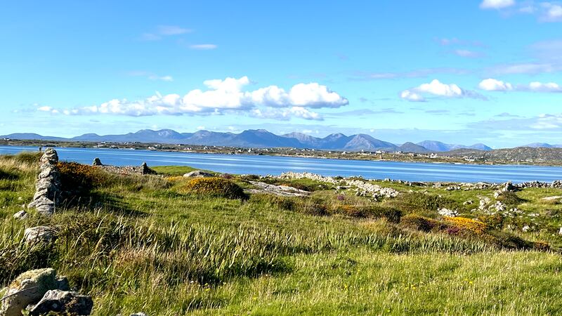 The Twelve Bens mountain range viewed from Mason Island off Connemara. Photograph: Simon Carswell