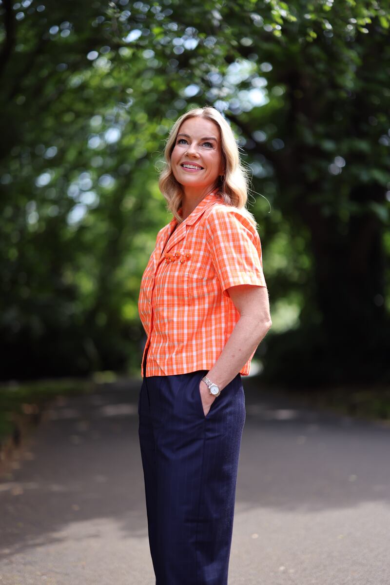 Claire Byrne at St Stephen's Green, Dublin. Photograph: Dara Mac Dónaill