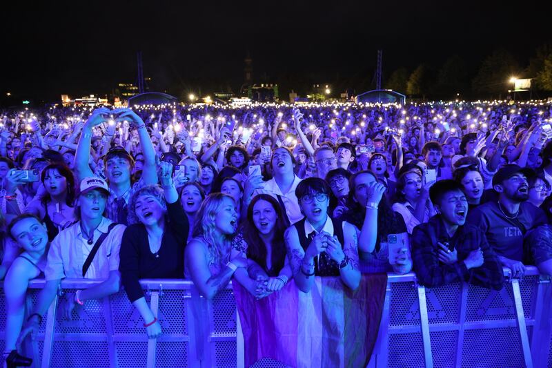 Fans at the Boygenius concert at Royal Hospital Kilmainham, Dublin.  Photograph: Nick Bradshaw