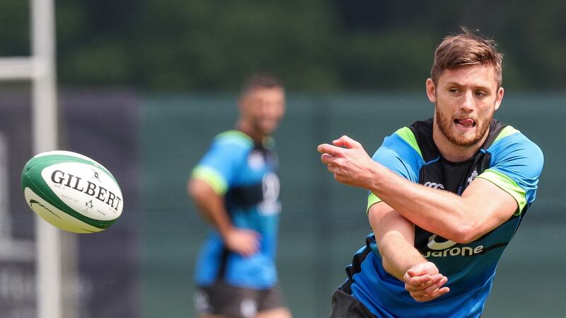Ross Byrne: Leinster man didn’t experience  a minute of competitive action with Ireland in the tour or Australia. Photograph: Billy Stickland/Inpho