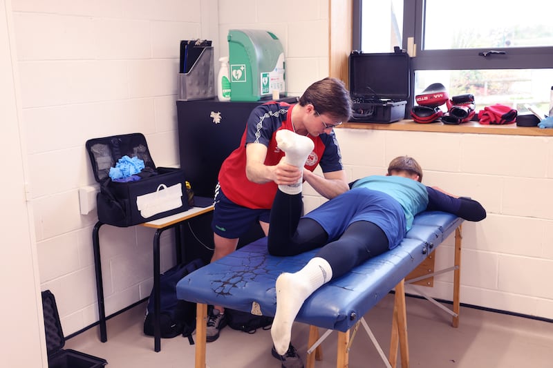 The physio room is generally busy at St Patrick’s Athletic's academy at TU Dublin. Photograph: Dara Mac Dónaill/The Irish Times