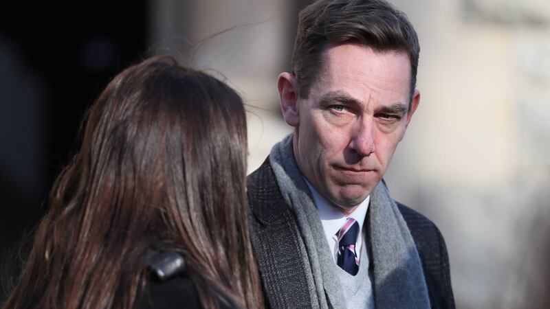 Presenter Ryan Tubridy was among the mourners. Photograph: Brian Lawless/PA Wire
