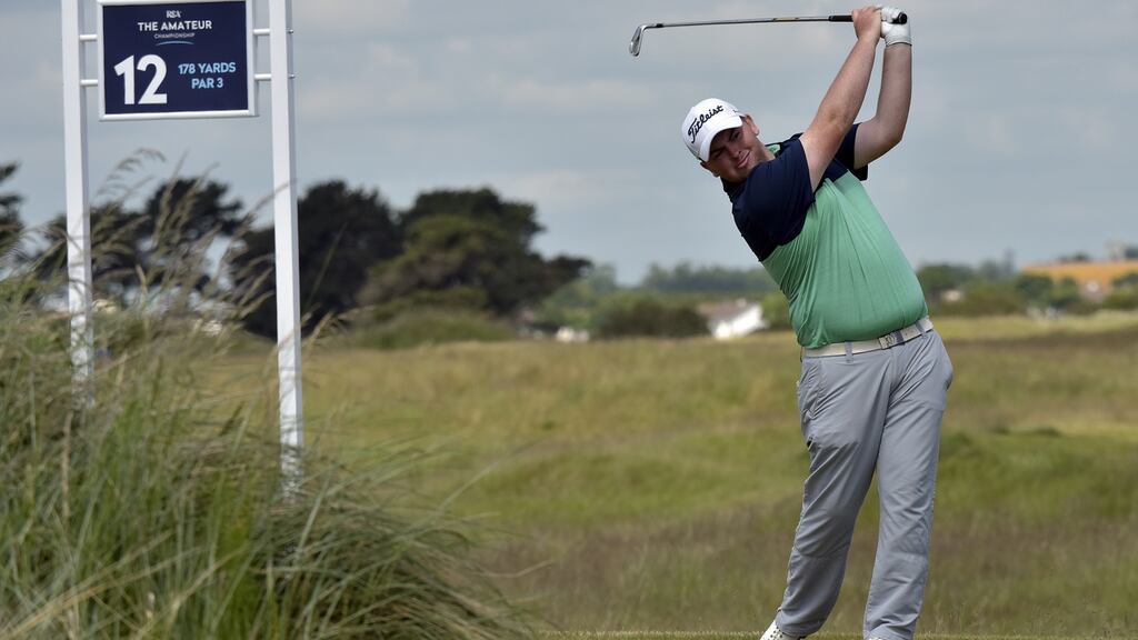 Caolan Rafferty shot a round of 68 at Portmarnock Golf Club. Photograph: Pat Cashman