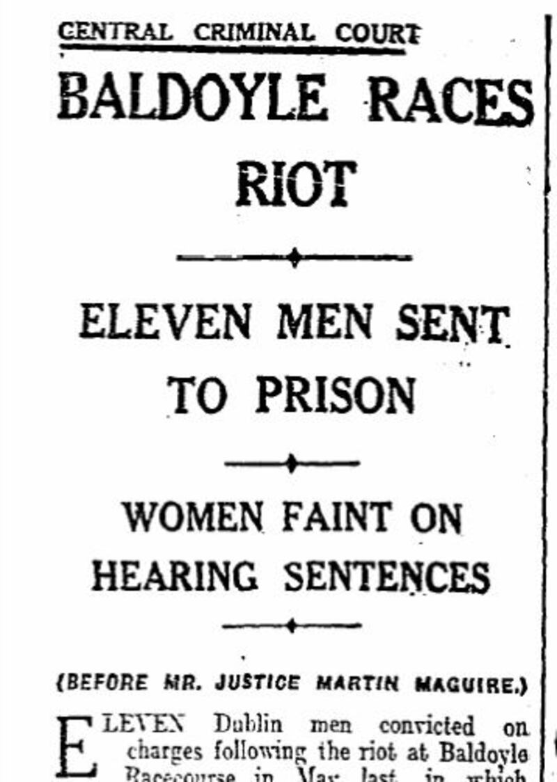 Sentence report, Monday November 25th, 1940, The Irish Times