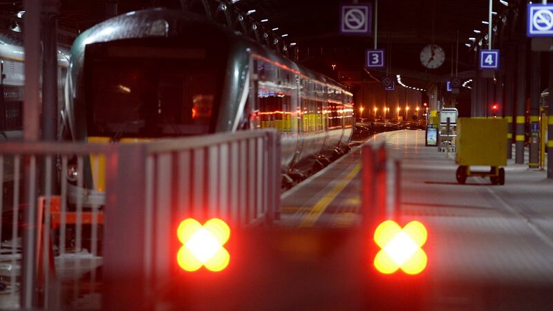 An almost empty Hueston Station at 7am on Friday as services are interrupted by a three-hour strike. Photograph: Cyril Byrne/The Irish Times