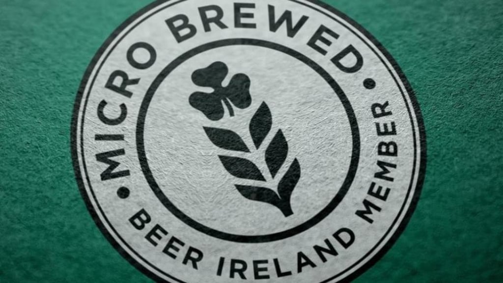 Microbrewed in Ireland is a logo created by Beer Ireland  “to help drinkers identify beers that are brewed by microbreweries in Ireland and aren’t a macro produced imitation”.