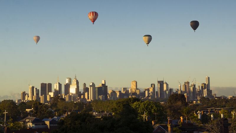 Hot air balloons over Melbourne. Photograph: iStock
