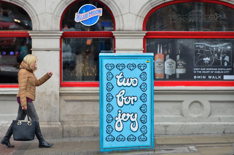 A decorative painting art on an electricity or phone junction box. Photograph: Artur Widak/NurPhoto/Getty Images