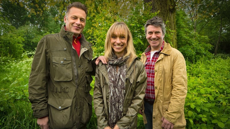 Springwatch presenters Chris Packham, Michaela Strachan and Martin Hughes-Games. Photograph: BBC