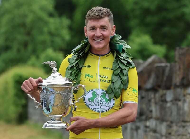 Dom Jackson, winner of the 2024 Ras Tailteann. Photograph: Lorraine O’Sullivan