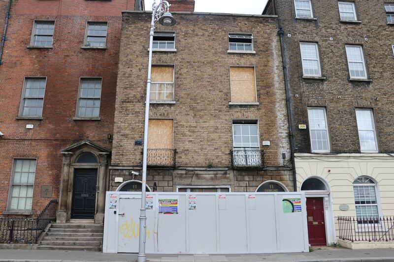 11 Lower Ormond Quay remains derelict a year after featuring in an Irish Times profile of derelict buildings in Dublin City centre