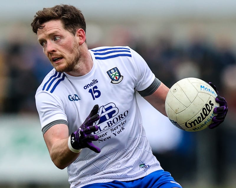 Conor McManus: 'When he togs out in Omagh against Tyrone, it will be his 65th championship appearance, and his 60th consecutive start.' Photograph: Ben Brady/Inpho 